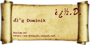 Ág Dominik névjegykártya