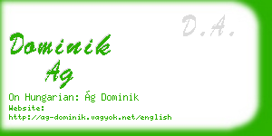 dominik ag business card